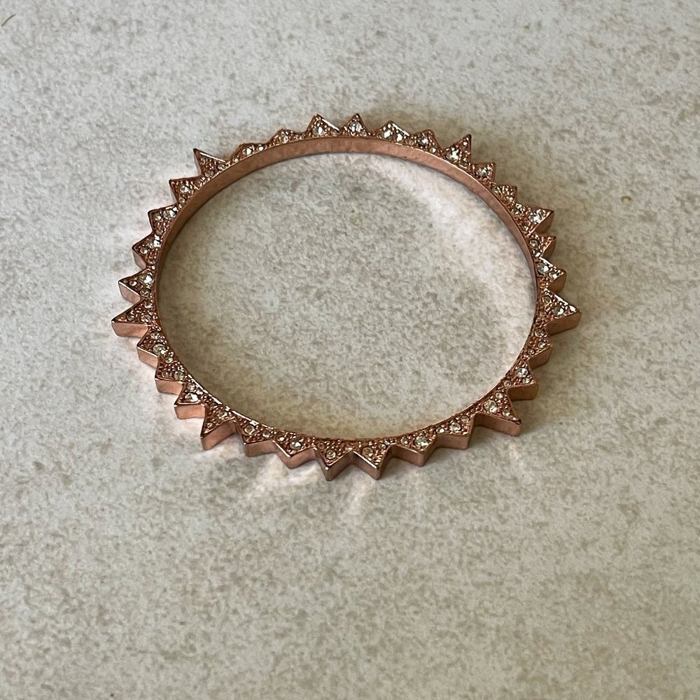 CC Skye Rose Gold Pave Bangle Bracelet